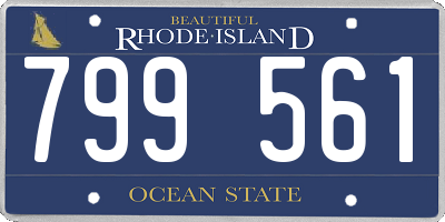 RI license plate 799561