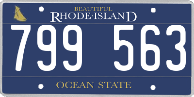 RI license plate 799563