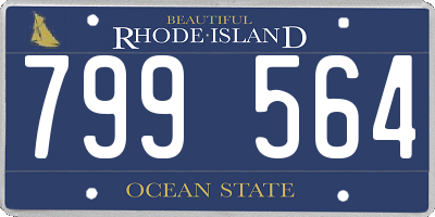 RI license plate 799564