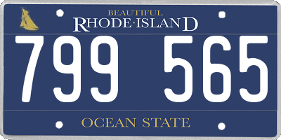 RI license plate 799565
