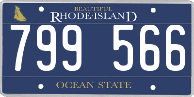 RI license plate 799566
