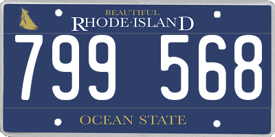 RI license plate 799568