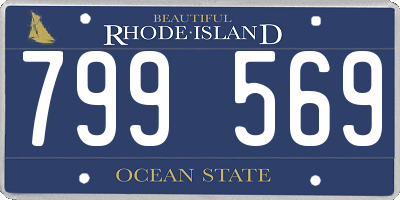 RI license plate 799569