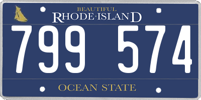 RI license plate 799574