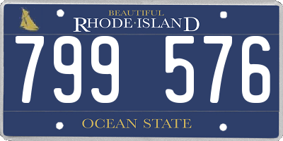 RI license plate 799576