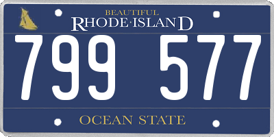 RI license plate 799577