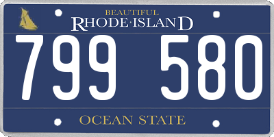 RI license plate 799580