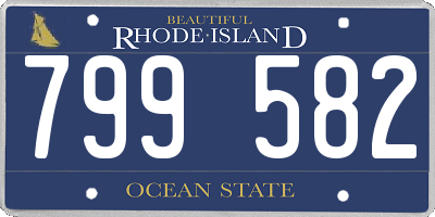 RI license plate 799582
