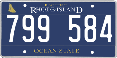 RI license plate 799584