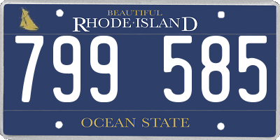 RI license plate 799585