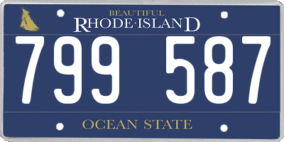 RI license plate 799587