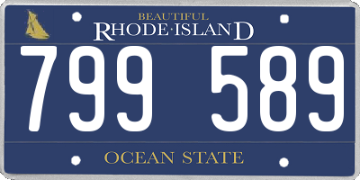 RI license plate 799589