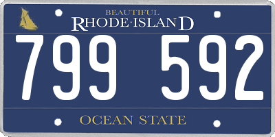 RI license plate 799592