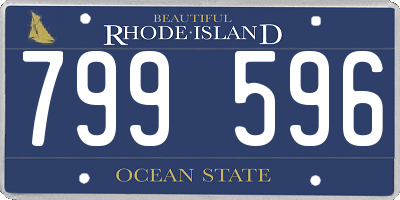RI license plate 799596