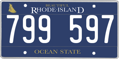 RI license plate 799597