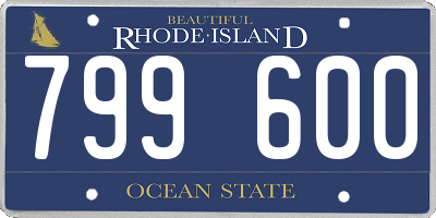 RI license plate 799600