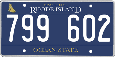 RI license plate 799602