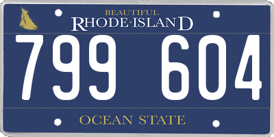 RI license plate 799604