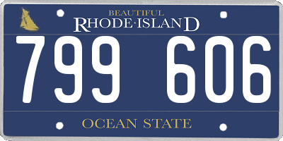 RI license plate 799606