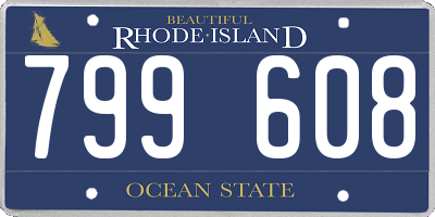 RI license plate 799608
