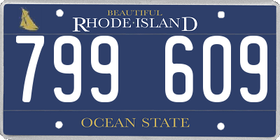 RI license plate 799609