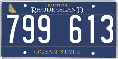 RI license plate 799613