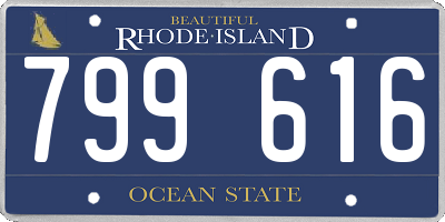 RI license plate 799616