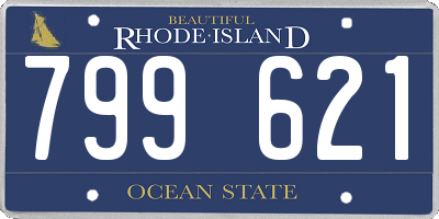 RI license plate 799621