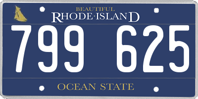 RI license plate 799625
