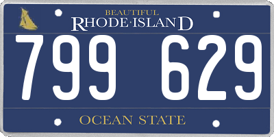 RI license plate 799629