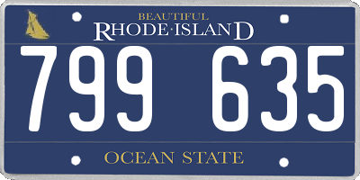 RI license plate 799635