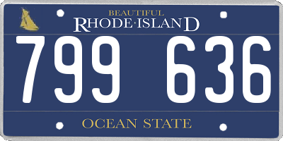 RI license plate 799636