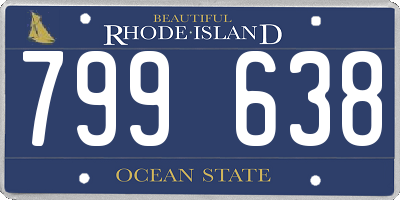 RI license plate 799638