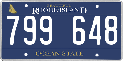 RI license plate 799648