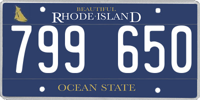RI license plate 799650