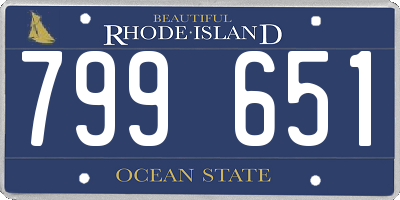 RI license plate 799651