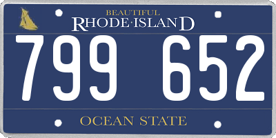 RI license plate 799652