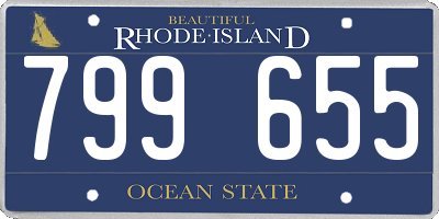 RI license plate 799655