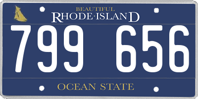 RI license plate 799656