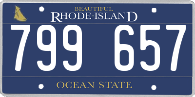 RI license plate 799657