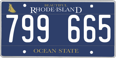 RI license plate 799665