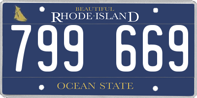 RI license plate 799669