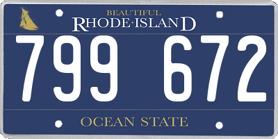 RI license plate 799672
