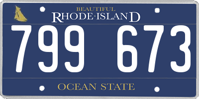 RI license plate 799673