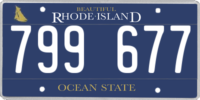 RI license plate 799677