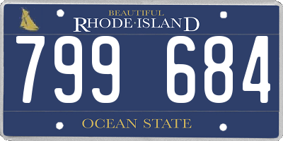 RI license plate 799684