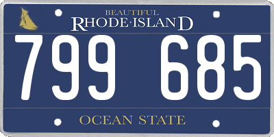 RI license plate 799685