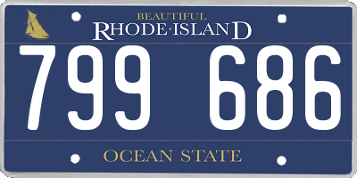 RI license plate 799686