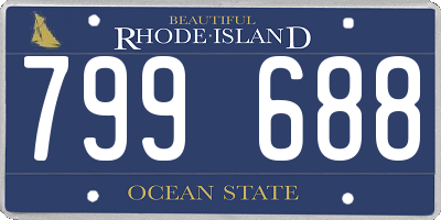RI license plate 799688
