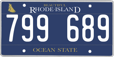 RI license plate 799689